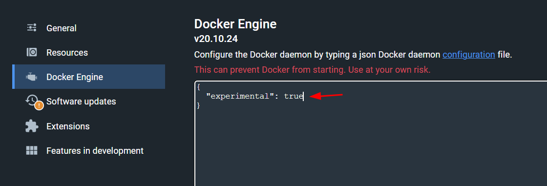 docker-experimental